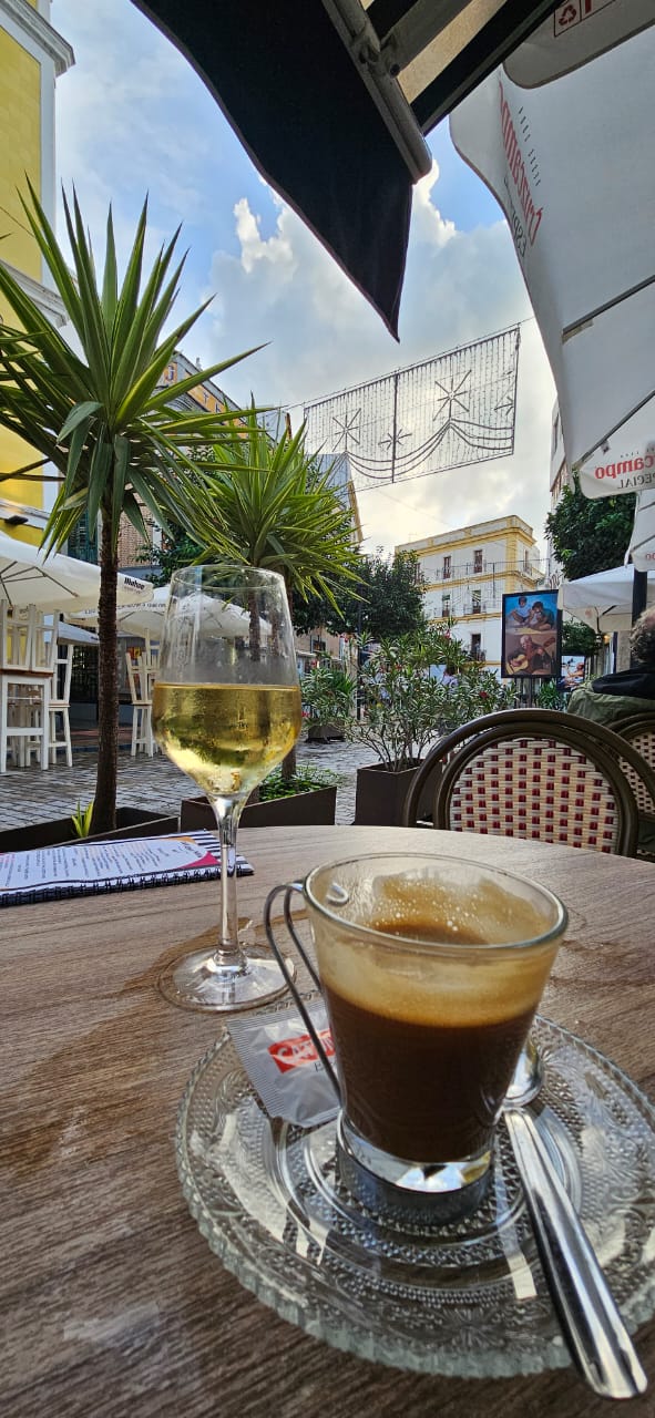 Whitewashed streets of Tarifa old town with tapas bars and boutique shops